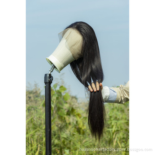 Top quality lace wigs natural color Mongolian remy hair long hair 8-40 inch  wholesale human hair lace wigs